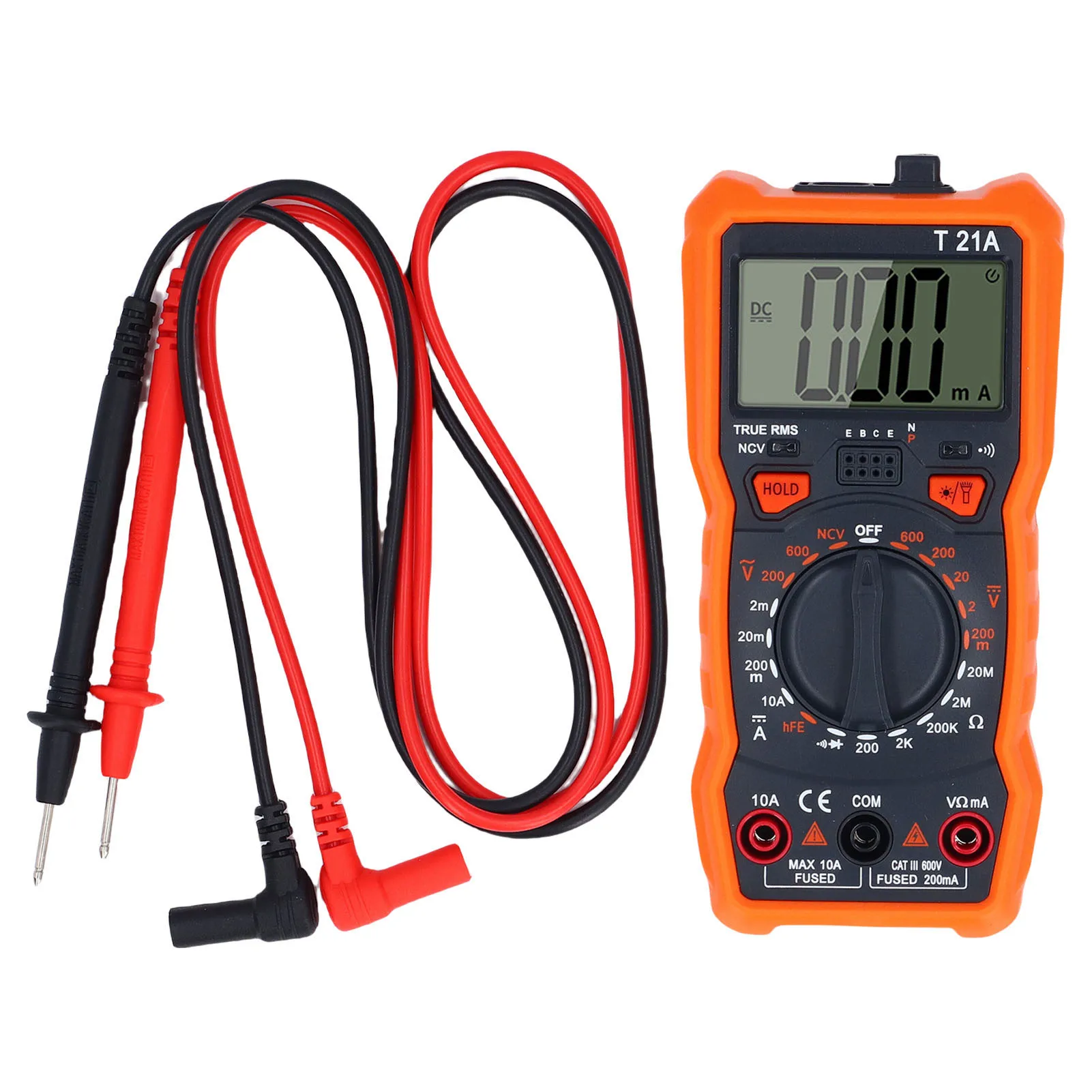 

Цифровой мультиметр-тестер, цифровой мультиметр, портативный интеллектуальный чистый безопасный охранник, точный с фонариком для промышленного использования