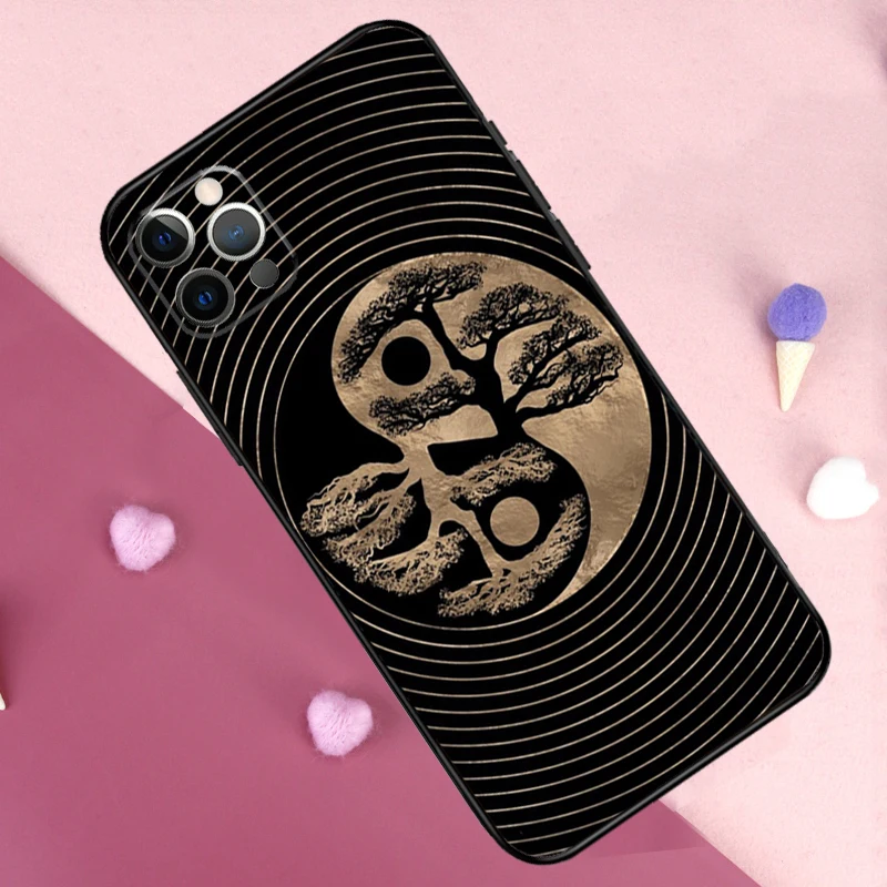 Tree of Life Yin Yang Phone Case For iPhone 13 14 15 16 Pro Max Plus 11 12 Pro Max 7 8 X XS XR 12 13 Mini Cover