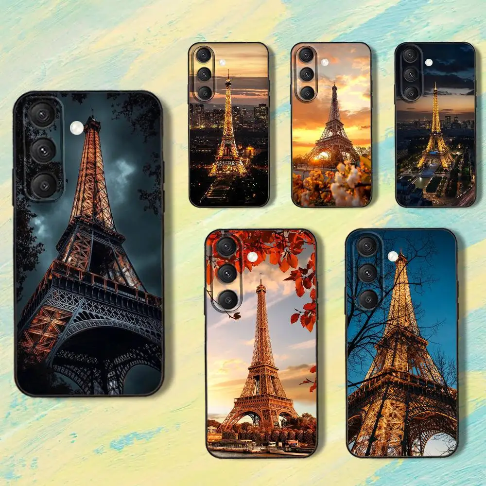 

P-Paris Eiffel T-TowerS Art Phone Case For Samsung S25,S24,S10,S22,S21,S20,S23,Ultra,Plus,Lite,FE,Soft Silicone Black Cover