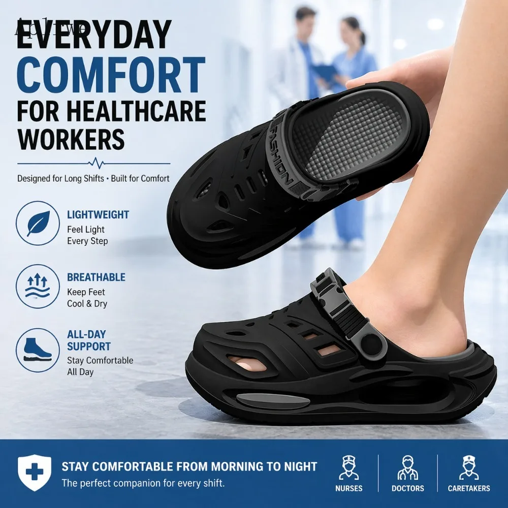 Sandalias transpirables personalizadas para hombre y mujer con plantillas extraíbles, antideslizantes, acolchadas, gruesas y suaves.