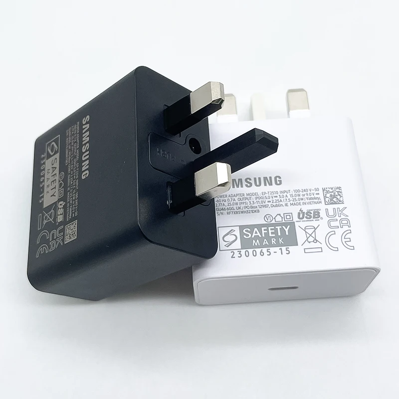 Samsung 25W T2510 UK-Stecker Superschnell-Ladeadapter für Galaxy Z Flip Fold 2 3 4 5 6 7 Note 10 20 S25 S24 S23 S22 S21 S20 Ultra – Detail 4