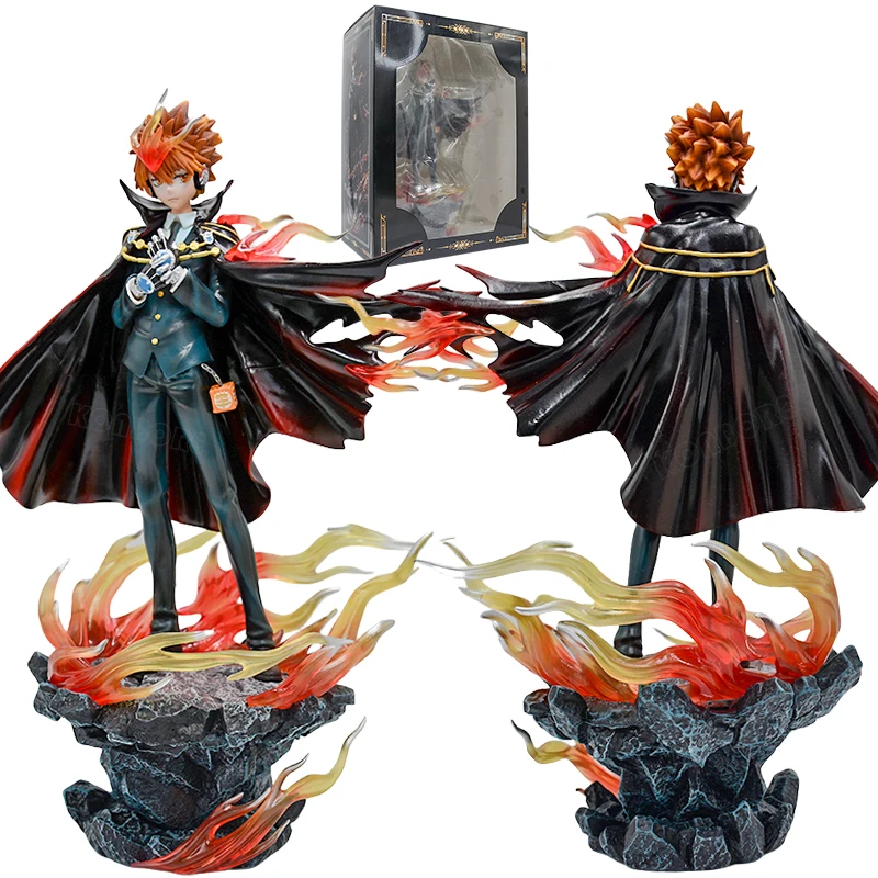 34cm Reborn! Tsunayoshi Sawada Anime Figure Sawada Tsunayoshi Action Figure Katekyou Hitman REBORN! Figurine Model Doll Toy Gift