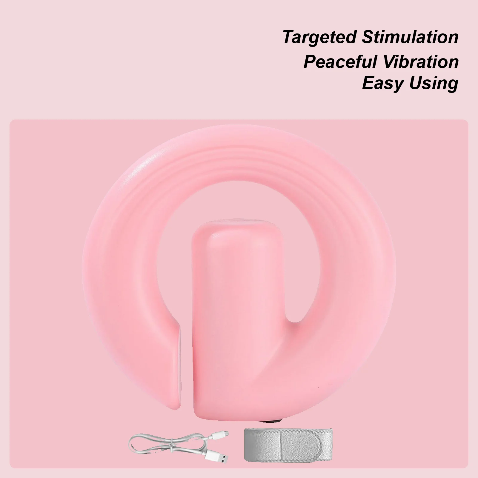 ハンドヘルドマッサージツール振動リングバイブレーターコードレス静音デバイスマシンポータブル脚肩顔背中首ボディ