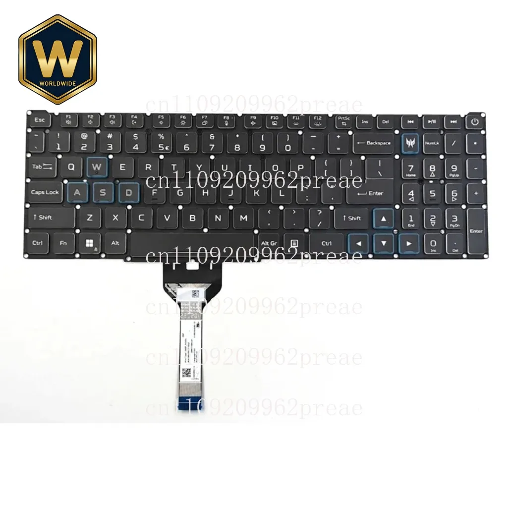 S For Acer Predator Helios 300 PH315-54/PH315-55/PH317-55/PH317-56 Series Laptop US Layout Backlit Keyboard