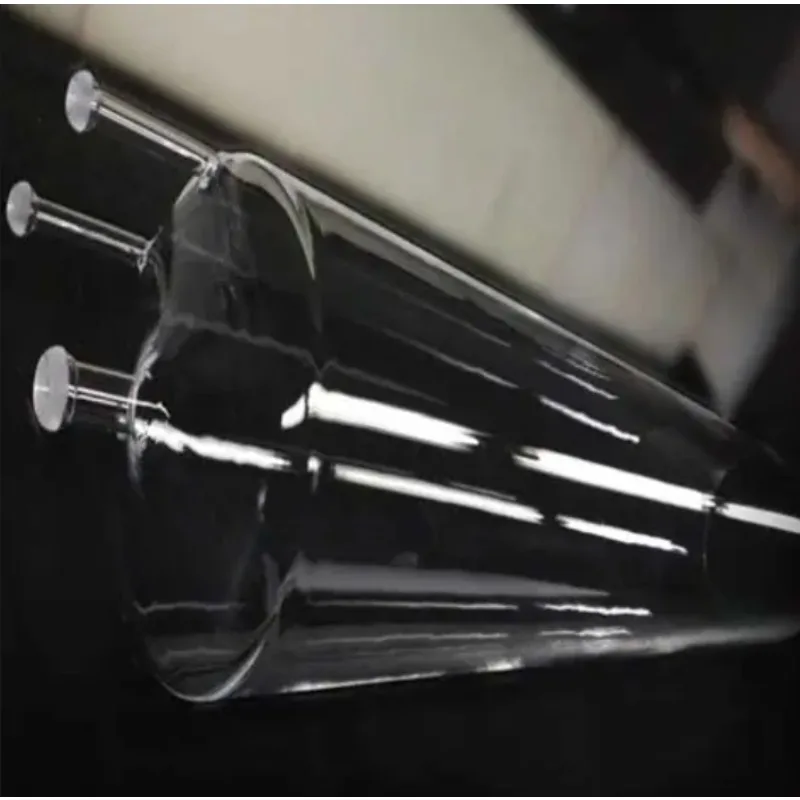 2pcs Quartz Tube OD 15-50mm High Temperature Resistant Clear Glass Pipe Single-Bore Sight Glass Quartz Tube Customizable Size