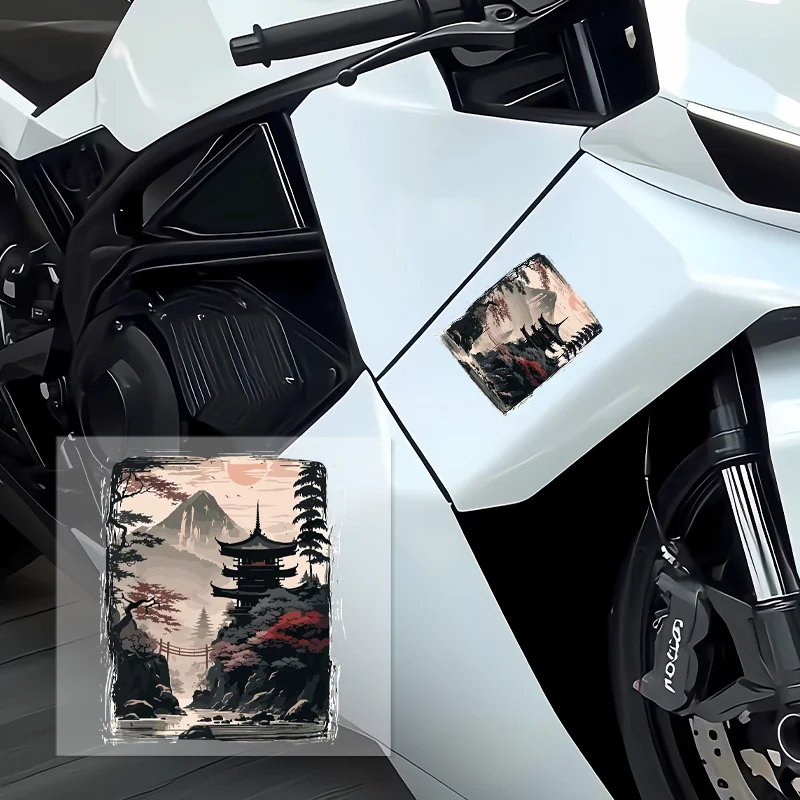 

Подходит для ретро-замковых пейзажных узоров на автомобилях, мотоциклах и персонализированных декоративных водонепроницаемых наклеек.