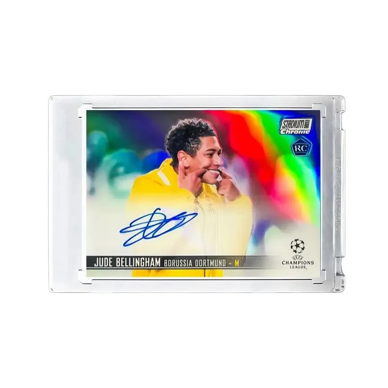 DIY Handmade Messi Ronaldo Mbappé Beckham Trading Cards 1/1 Gold Foil Serial Numbered Soccer Collectible Cards for Football Fans view 3