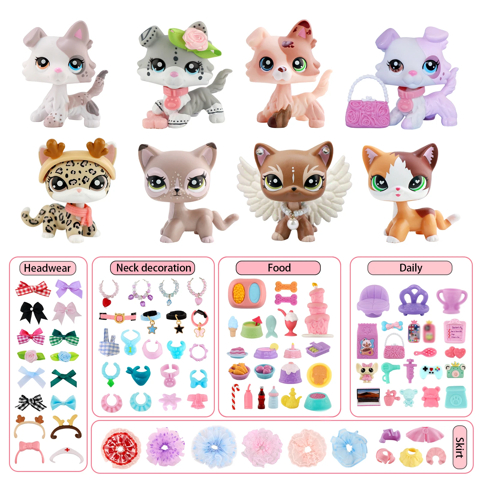 

Pet Shop Accessories Random 35PC Accessories Clothes Collars For Short Hair Cat and Collie(Excluding toys)