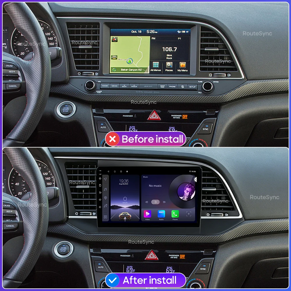 Car Multimedia Player For Hyundai Elantra 6 2016 2017 2018 Android 16 Radio Carplay Auto 2din GPS Navigation Stereo Video DSP 4G