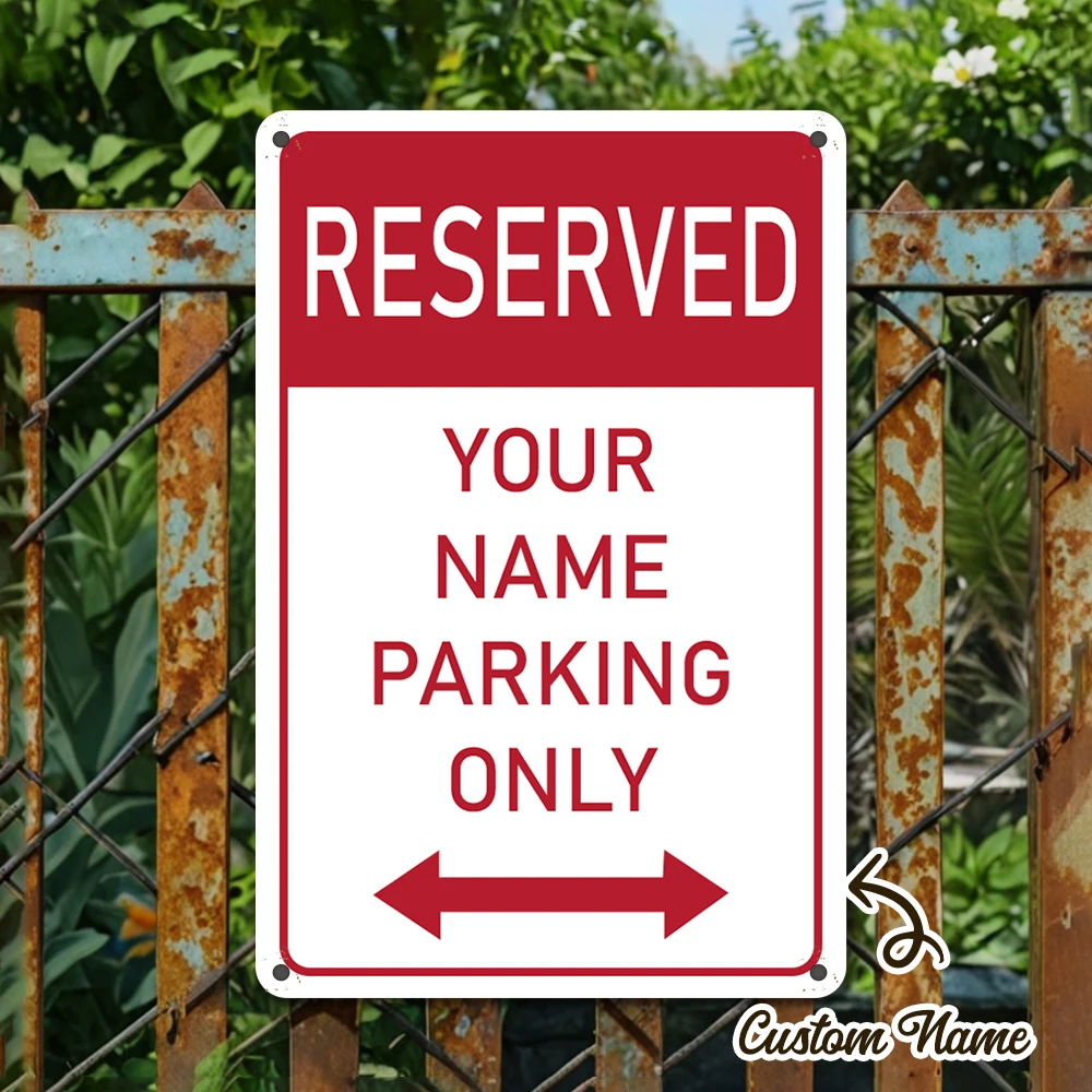 

2D Flat, Just For You Parking Metal Wall Art Sign Easy To Hang For Outdoor Farmhouse Bar Plaque Decoration Ideal Gift Decoration