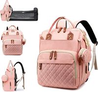 Diaper Bag with Changing Station Waterproof 3 in 1 Baby Backpack with Foldable Changing Pad Travel Back Pack for Baby Girl Boy