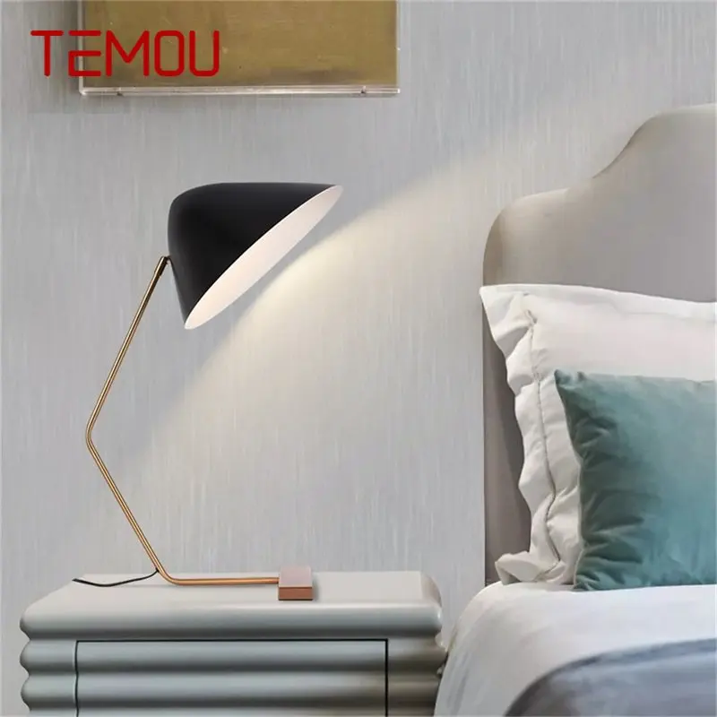 

TEMOU Nordic Table Lamp Postmodern Creative Design LED Desk Light Decor For Home Bedroom Bedside Study
