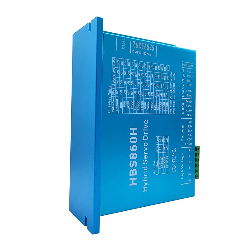 HBS860H HBS86H Closed Loop Servo Motor Driver Hybrid Step Servo Drive with RS232 Port