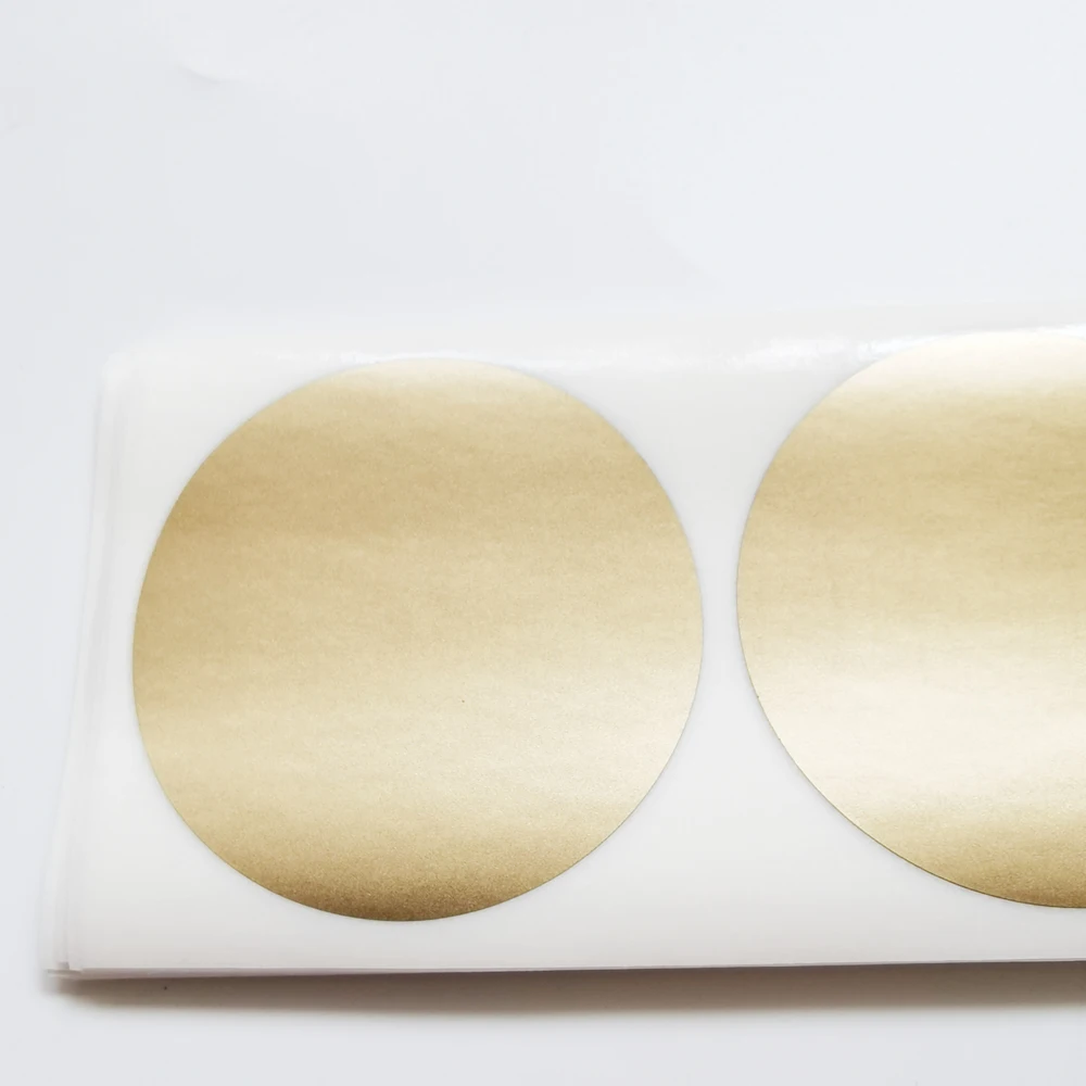 Dropshipping 100PCS 50mm 2" Circle Round Golden Scratch Off Sticker Protection Style
