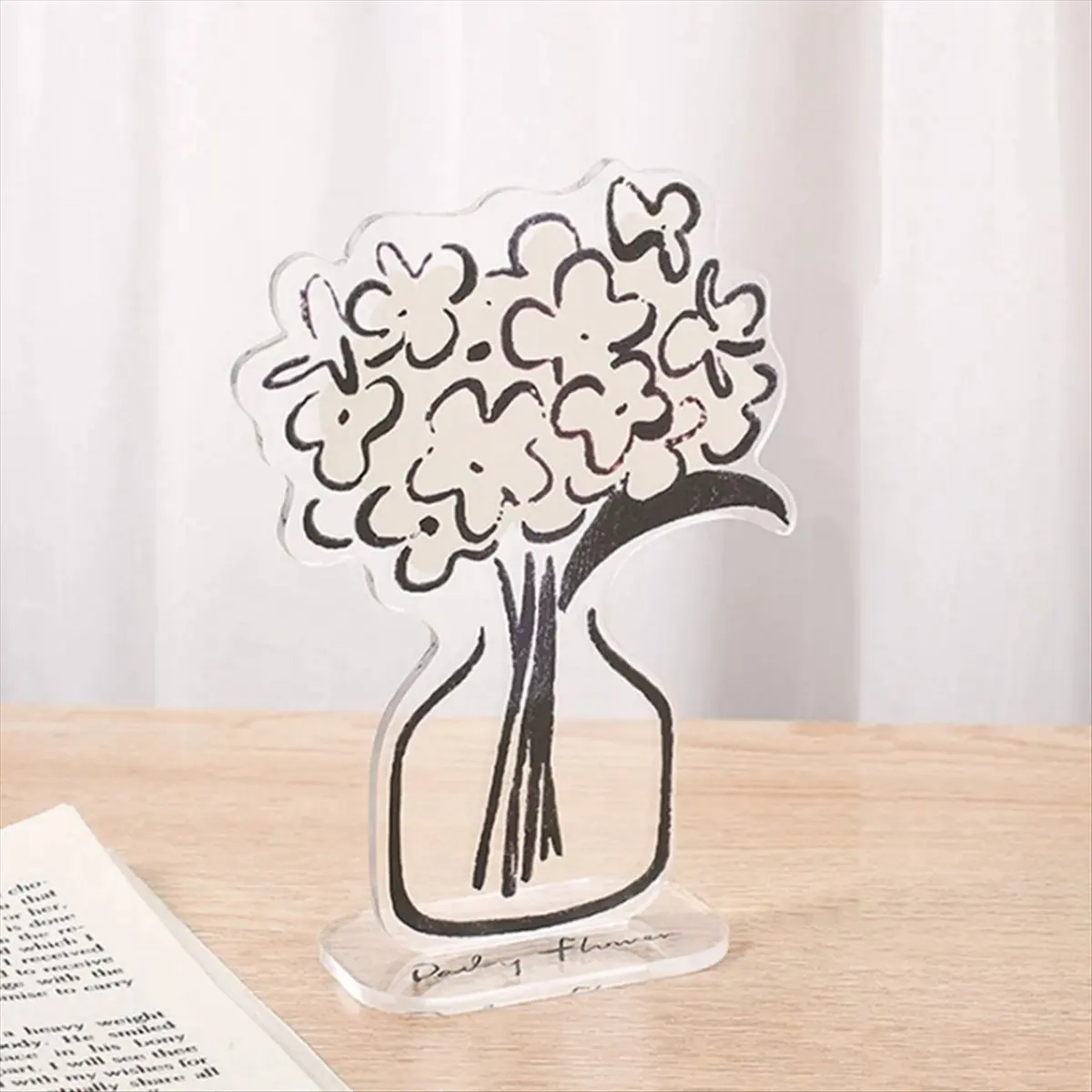 NewABNR Flower Ornament Note Clip Advanced Dark Wind Flower Convenience Folder File Message Photo Message Ornament D
