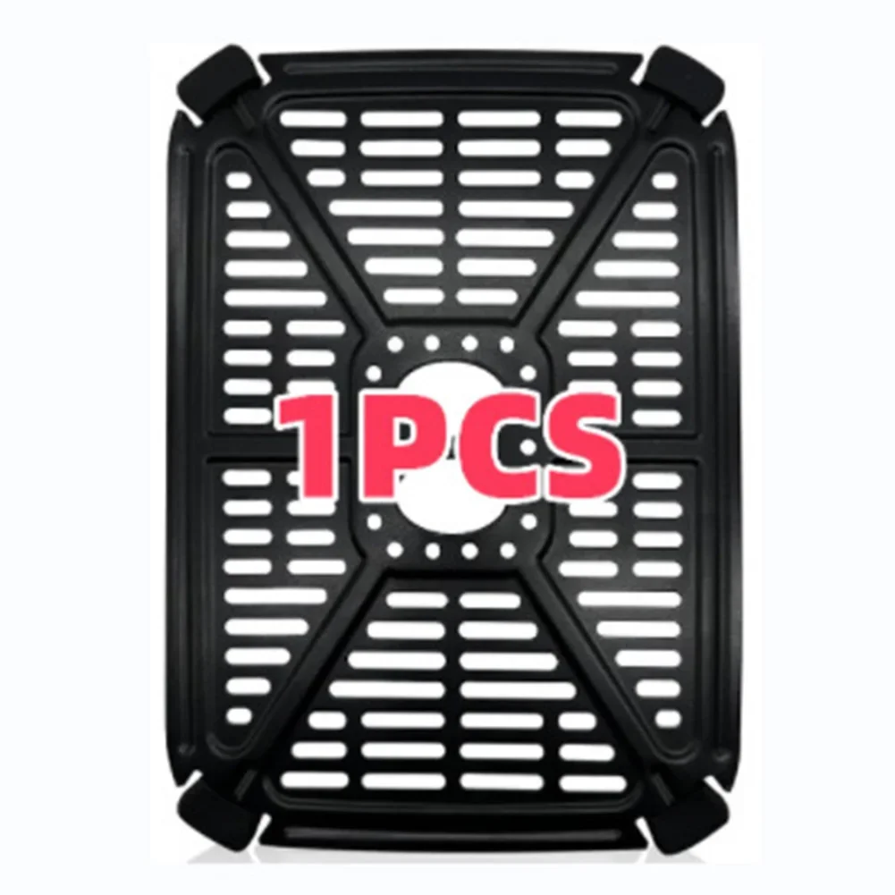 Stainless steel air fryer double pot accessories support plate and oil separator designed for optimal airflow and easy cleaning