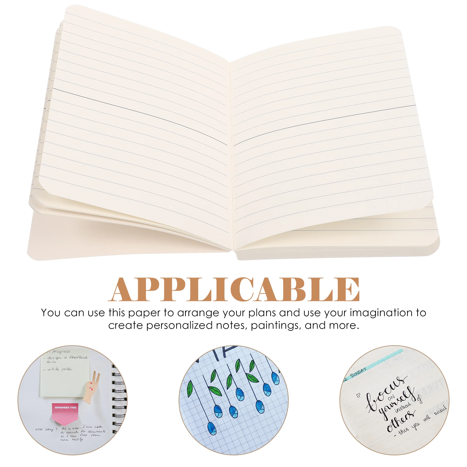 A6 Refill Papers Notebook Replacement Lined Paper for Notebook Cover Professional Sturdy No Bleed Paper Planner Insert Daily