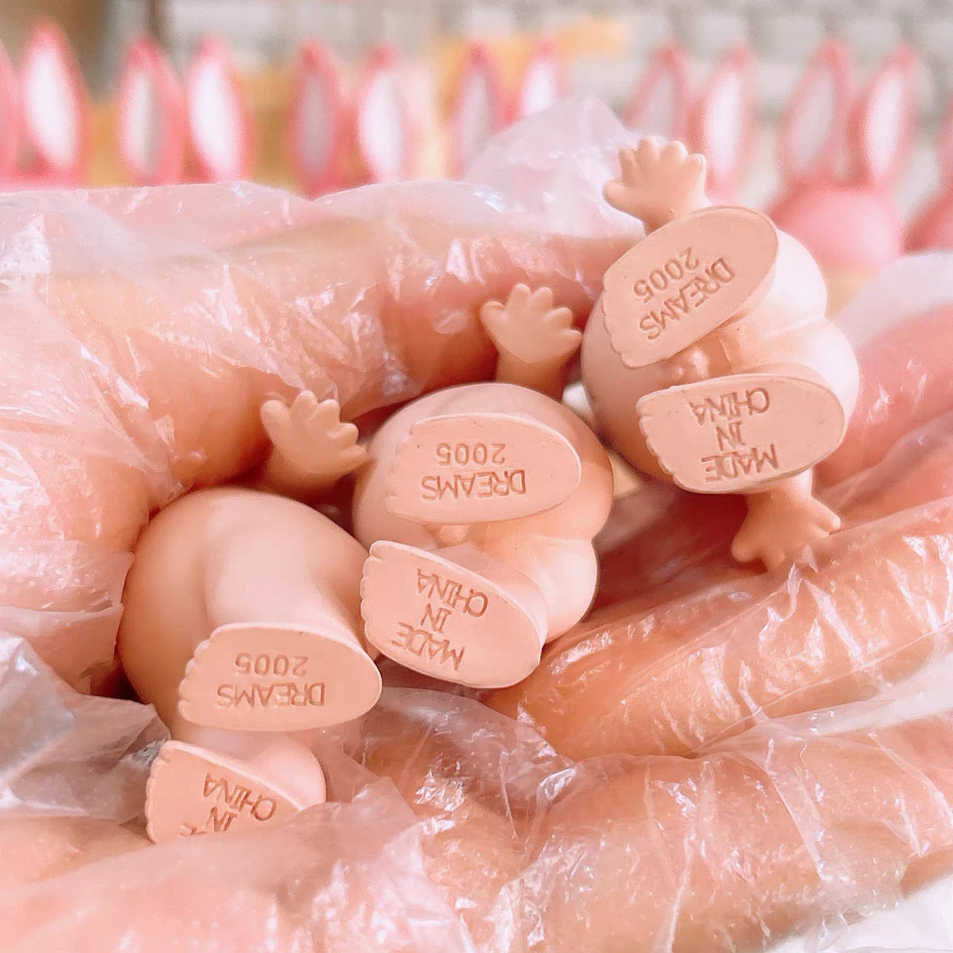 소니 엔젤 미니 피규어 핑크 토끼 (2005, 2011, 2016년) 박스 없음, 가방 없음, 블라인드 박스