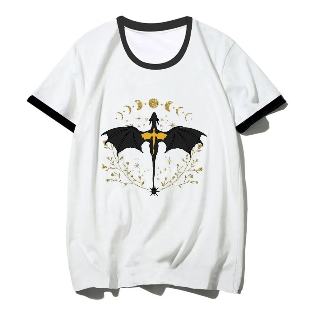 Fourth Wing tshirt female kawaii harajuku scene  top tees 2000s y2k alternative  gothic kawaii
