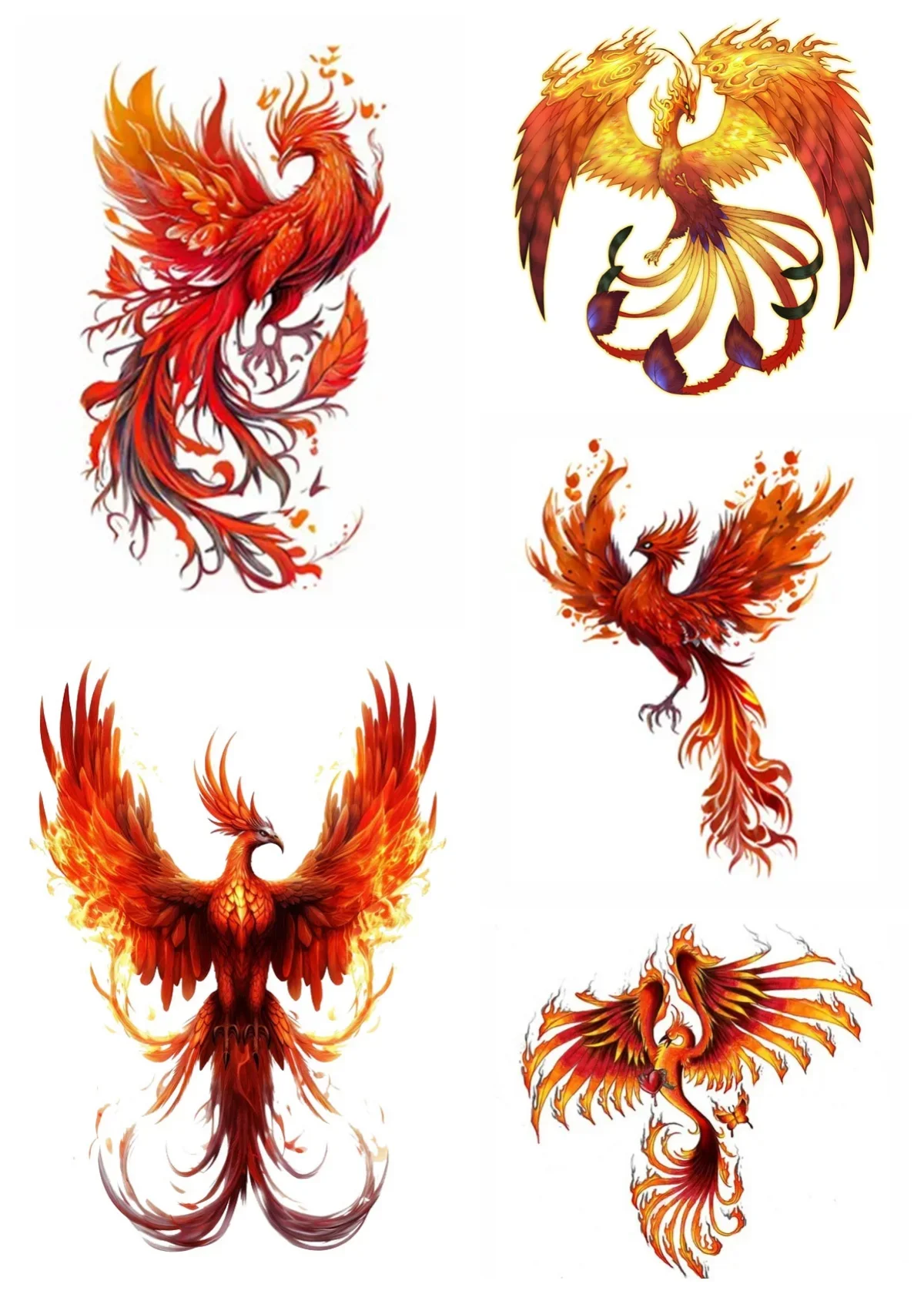 Phoenix Bird Vinyl Car Stickers Waterproof - Scratch Resistant Decals for Car Bumper Helmet Auto Graphics