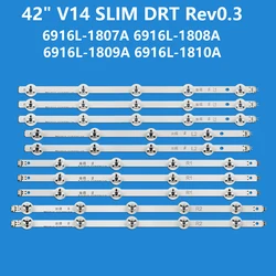 10pcs LED Rétro-Éclairage barre pour Panasonic TX-42AS750E TX-42AS740E TX-42AS740B TX-42AS650B 6916L-1807A 1808A 1809A 1810A