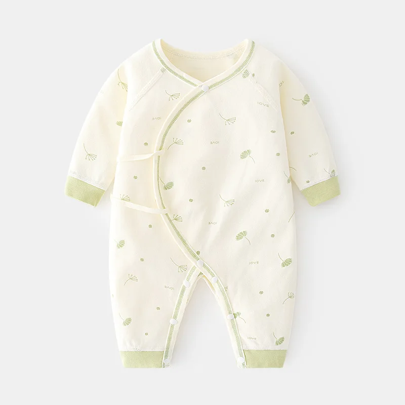 Neugeborenen-Strampler Baby Nahtloser Einteiler Frühling und Herbst Reine Baumwolle Neugeborenen-Unterwäsche für Jungen und Mädchen