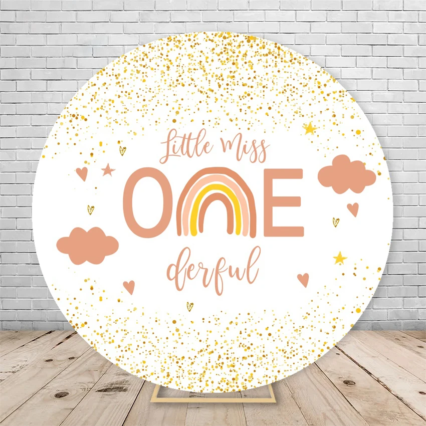 Round Background Cover Bohemian Rainbow Boy Girl 1st Birthday Party Elastic Background Photography Studio Supplies