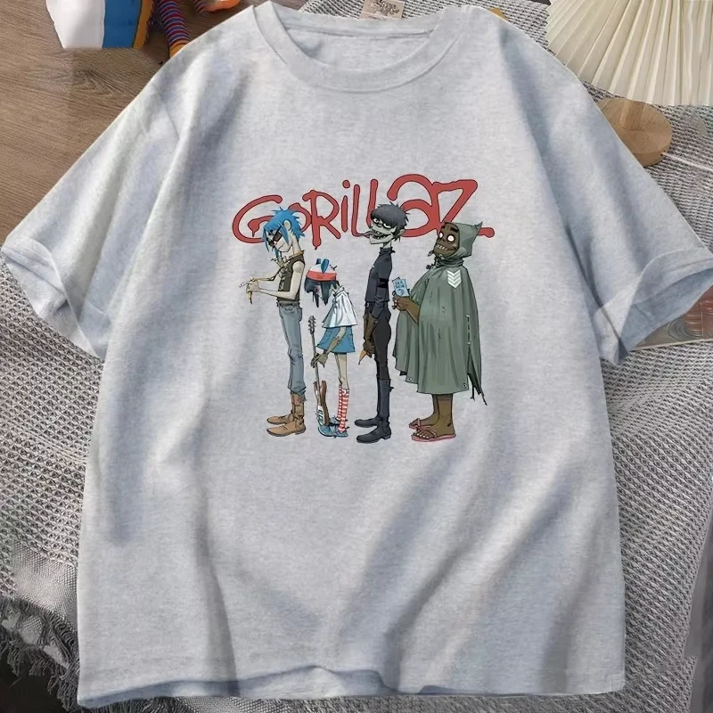 Gorillaz Oversized Unisex T-shirt Streetwear Trendy Cotton New Model personality Clothes Y2k Short Sleeves Classic high quality