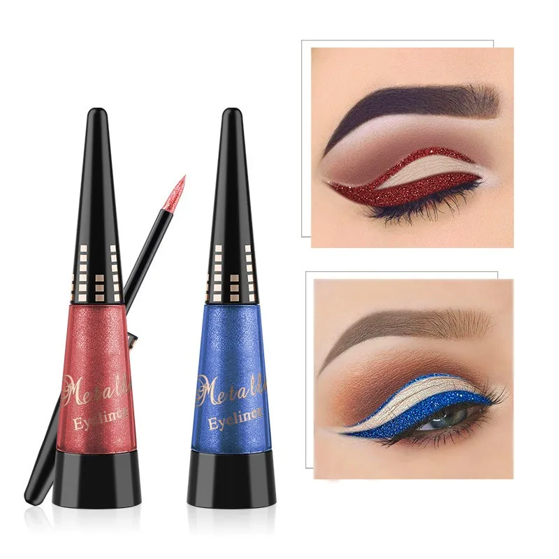 Soft Colorful Liquid Eyeliner Pencil Waterproof ,Shimmer Liquid Eye Liner Blue Green Yellow Eyes Cosmetics Pen