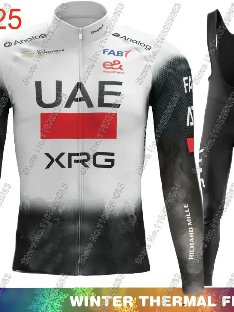 Maillot de cyclisme de l'équipe américaine 2026, ensemble polaire thermique d'hiver XRG-vêtements à manches longues, pantalon de route, combinaison de vélo à bretelles, Maillot Ropa, nouvelle