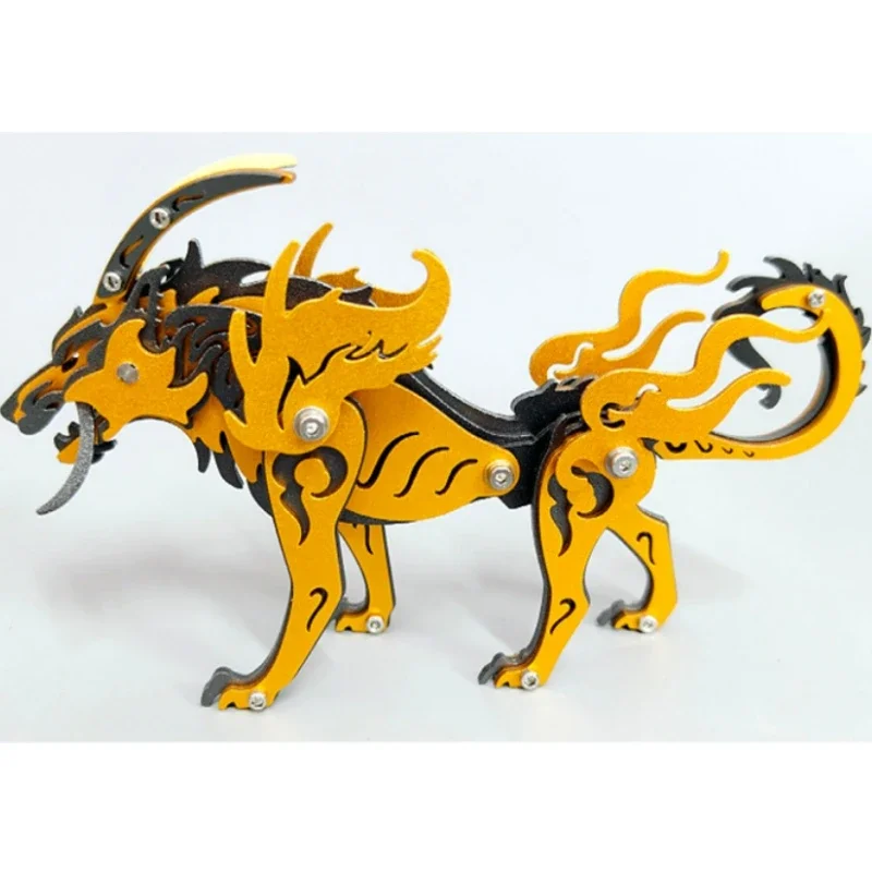 

3D Metal Wolf Puzzle Model Building Kits for Adults Mechanical Animals Siberian Wolf King DIY Assembly Toys Gift- 89PCS