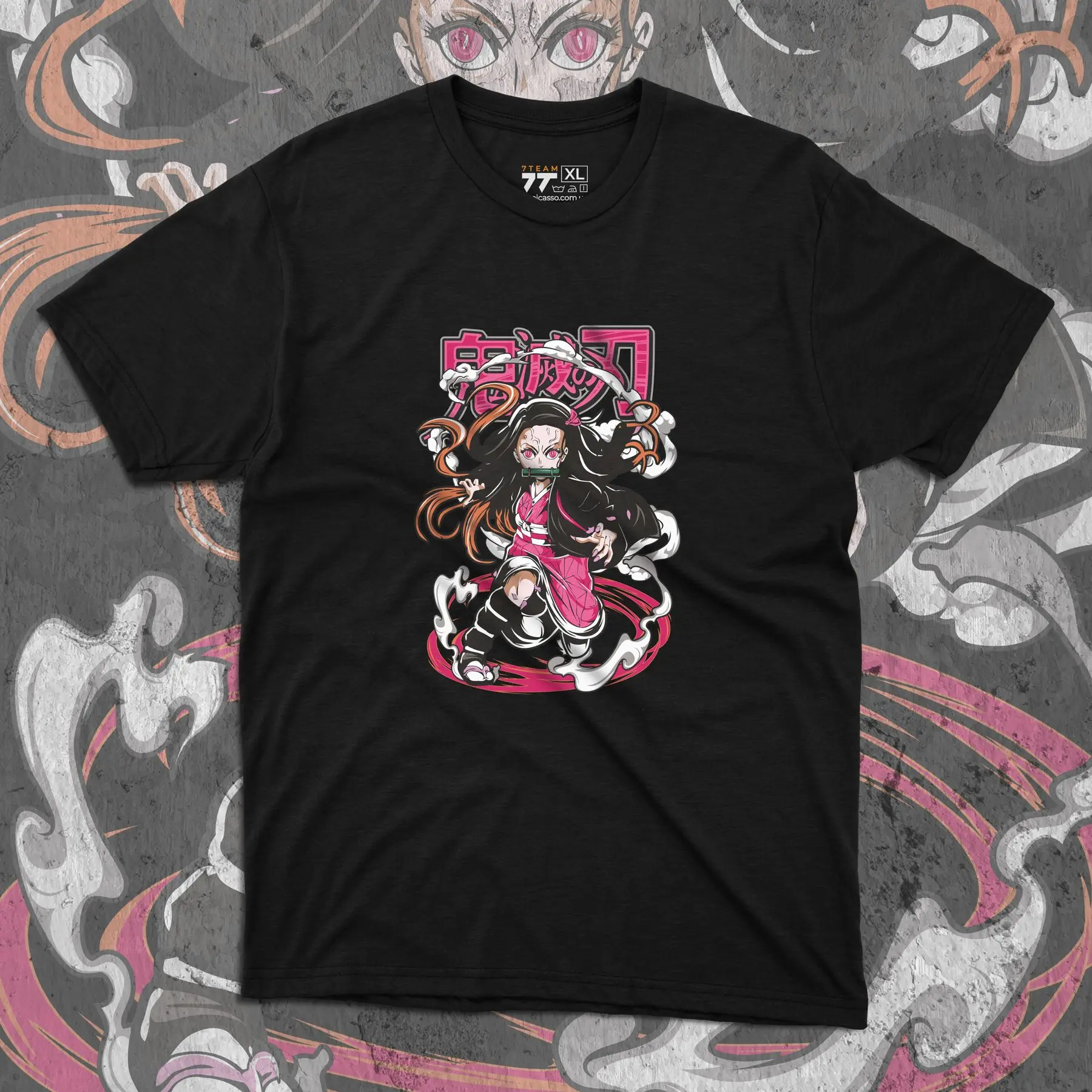 T-shirt with Demon Slashing Blade print - Nezuko 6