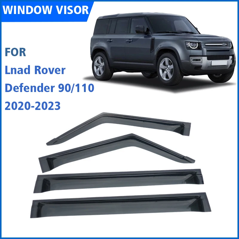 

FOR Land Rover Defender 90 110 Car Window Rain Cover Window Visors Deflector Smoke Sun Rain Guard Deflector Car Accessories