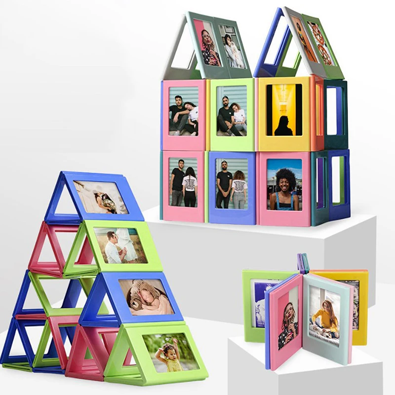 3 Inch Mini Instax Photos Album Colorful Picture Frame for Fujifilm Mini 12 /11/9/8/7/40/90 Mini Film DIY Plastic Photo Frame