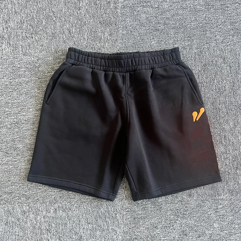 

SY-24 Shorts Jogger Trousers Men Women Clothing Gym Running Pants Hoodies Tracksuit Orange Printed Black Shorts