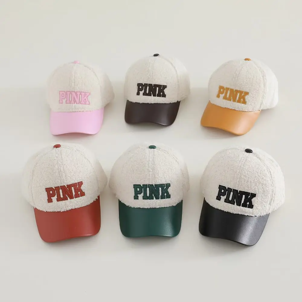 Children's Duck Tongue Caps Boys And Girls Autumn And Winter Lamb Velvet Keep Warm And Fashionable Tidal Current Baseball Hats