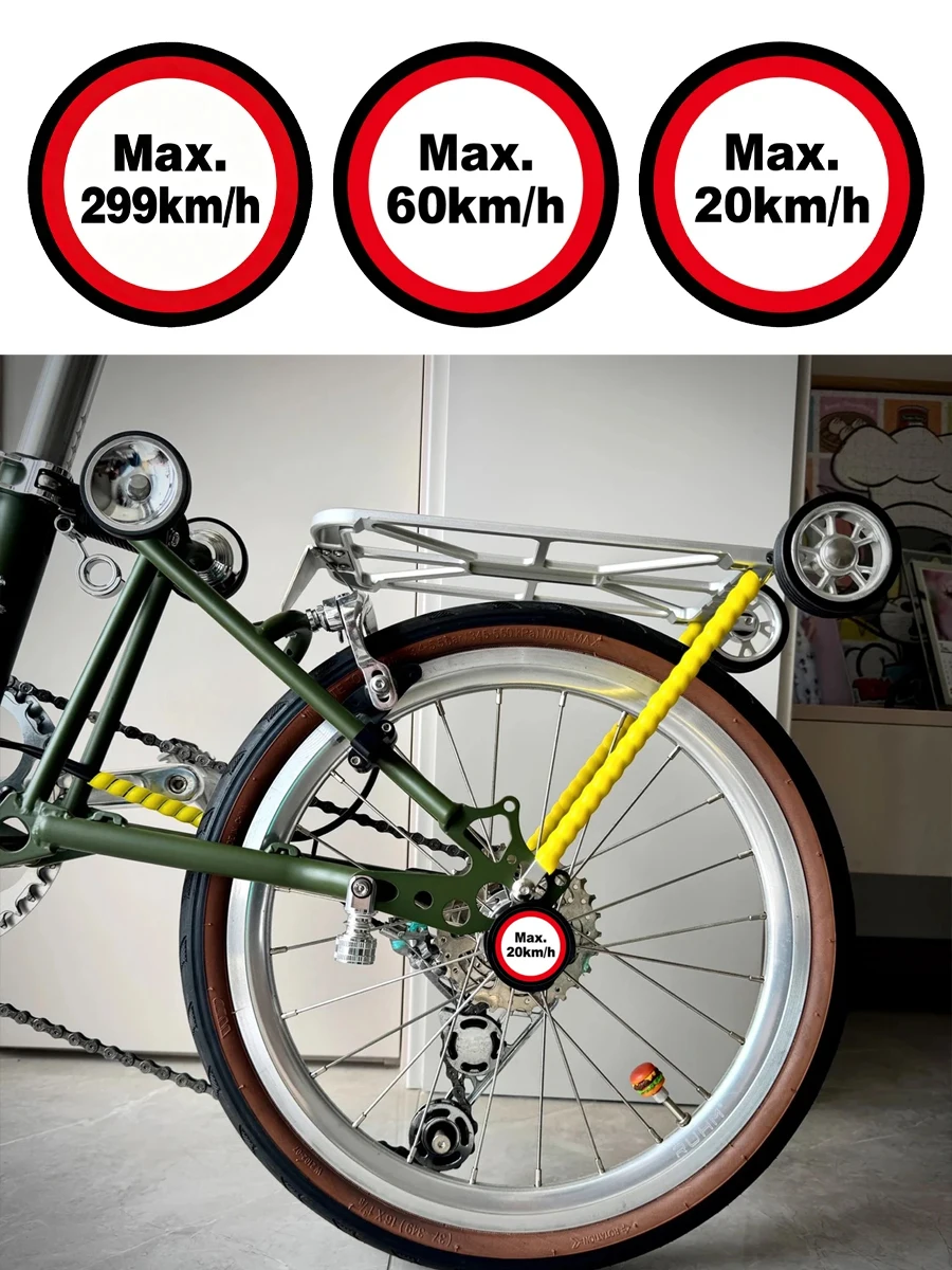 Geschwindigkeitsbegrenzungs-Warnaufkleber-Set Reflektierende Vinyl-Sticker Zubehör für Motorrad, Roller, Auto, Fahrrad, MTB-Rahmen