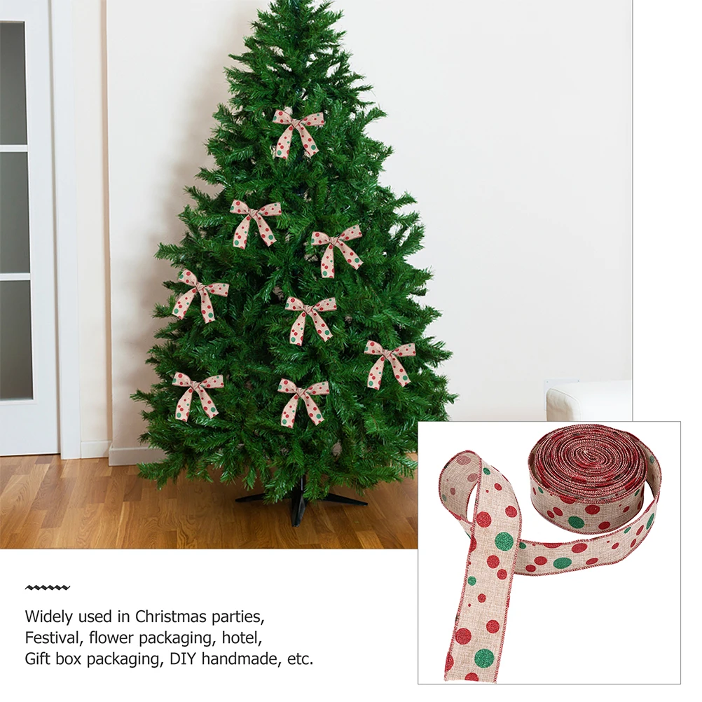 

2 Rolls Print Ribbon Gift Wrapping Ribbons Decorative Multi-Function Cutting Wear-Resistant Handcrafted Present Premium