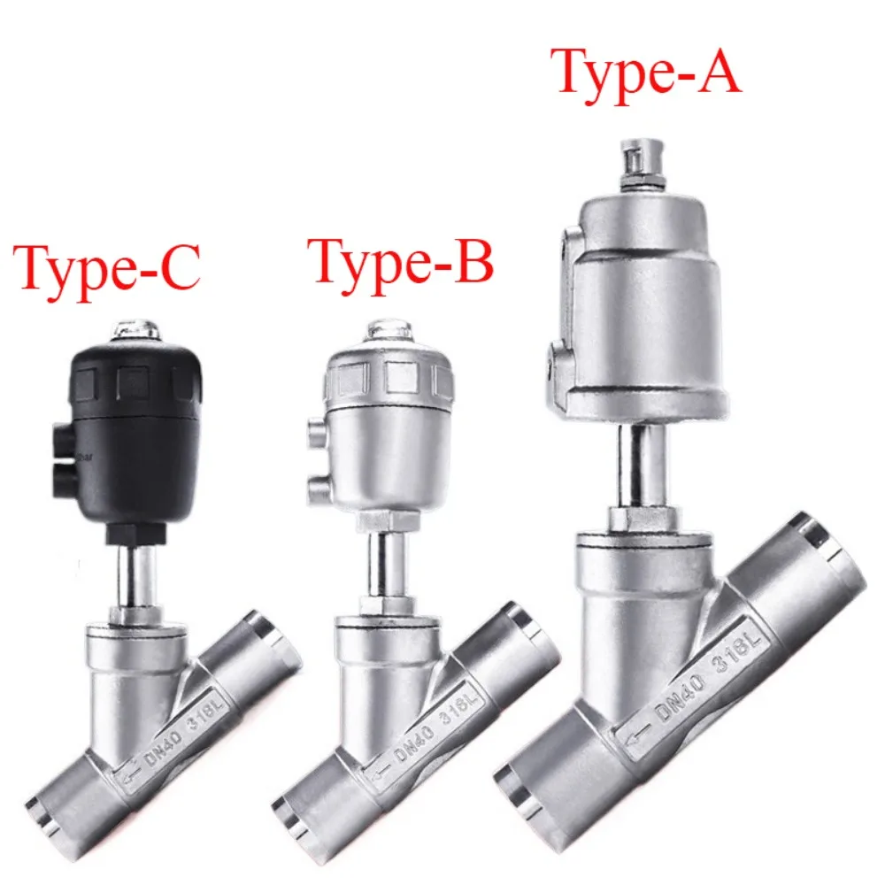 

DN15/20/25/32/40/50 сварка Y-образной формы из нержавеющей стали 304, пневматический угловой седловид с приводом воздуха, паром, газом, мазутом, водой