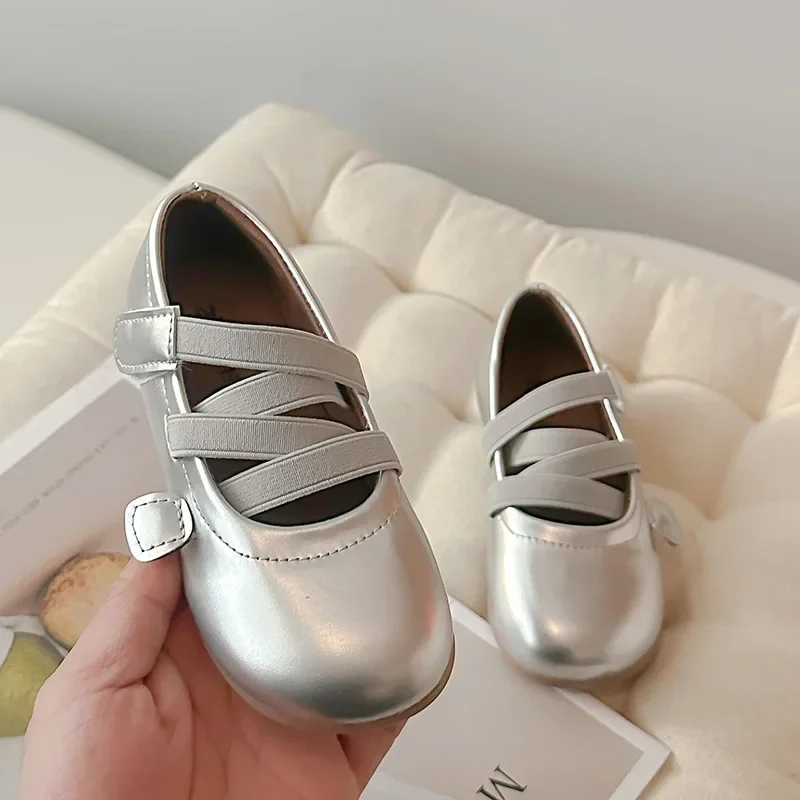 

Fashion Girls' Ballet Shoes Spring Autumn New Little Kids Princess Shoes Soft Sole Fashion Baby Small PU Leather Shoes Flats