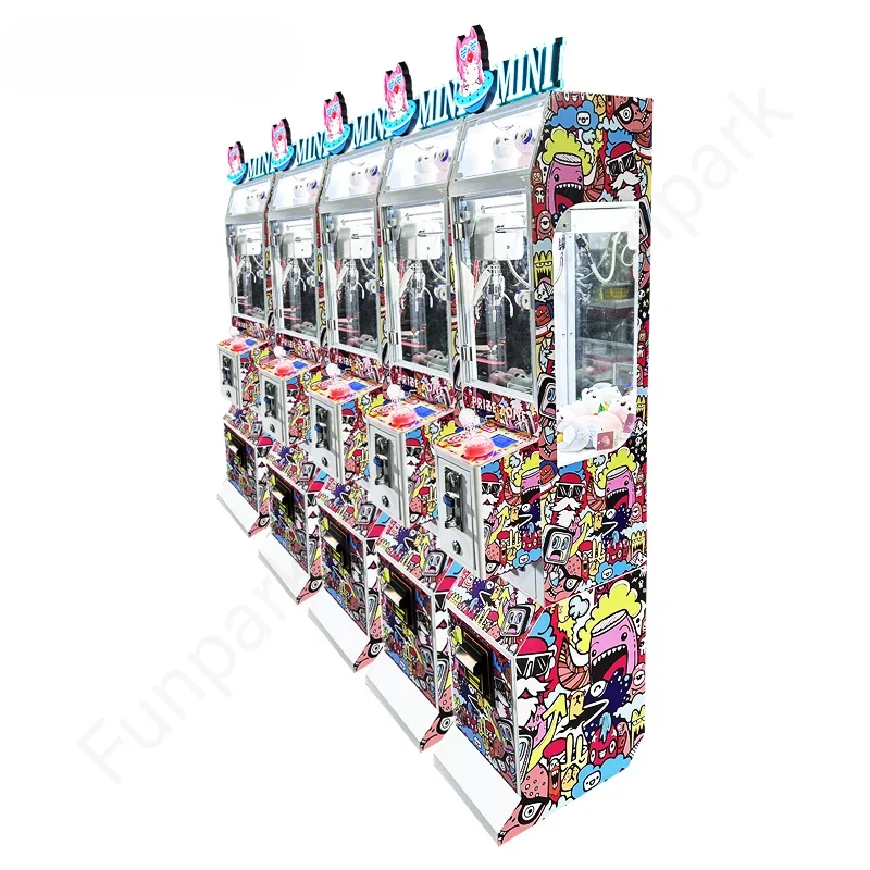 Claw Game Crane Machine Plush Toy Boutique Arcades Amusement Venue Coin Operator Mini Claw Machine with Bill Acceptor