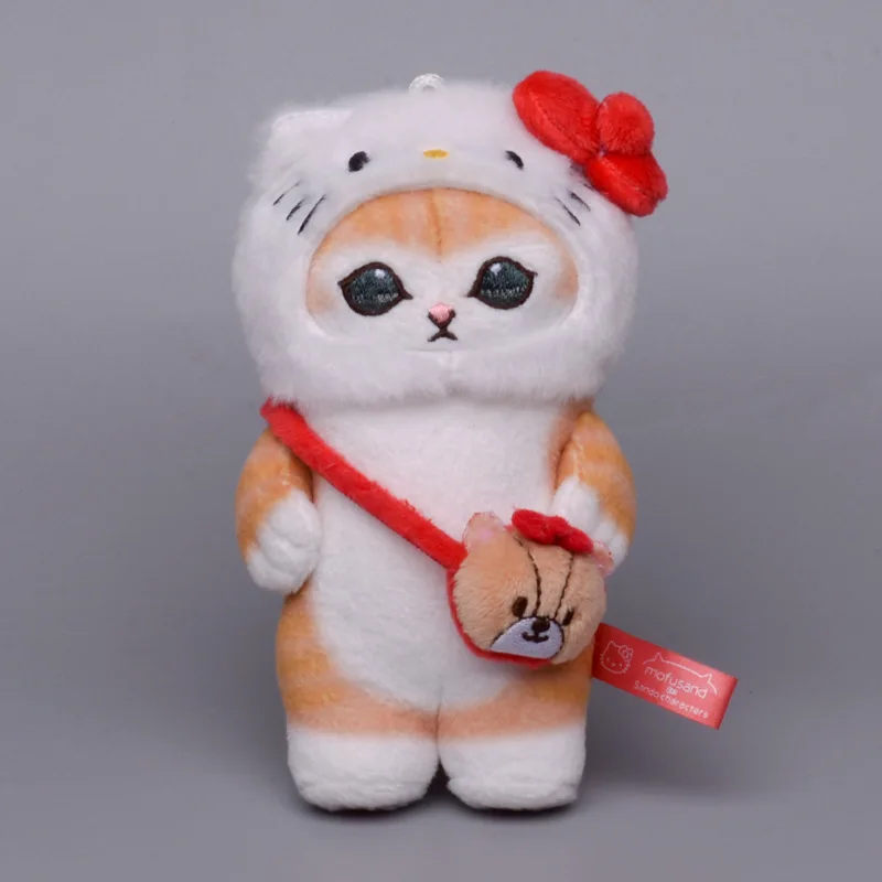 Kawaii Kuromis Plush Keychain Cute Cinnamorolls Cat Plush Student School Bag Pendant Couple Doll Gift Kittys Desktop Decoration