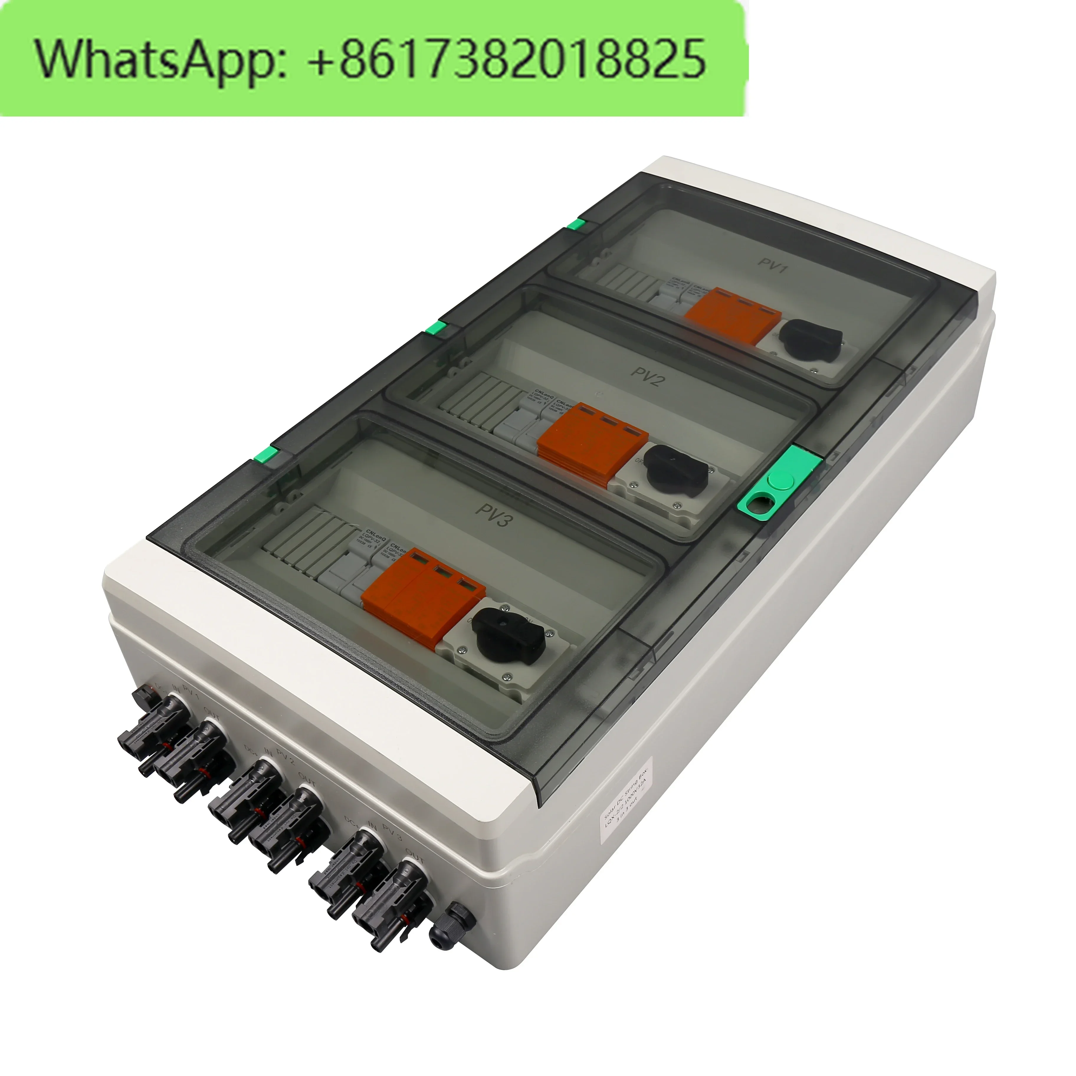 1000V Waterproof Plastic Solar PV AC + DC Combiner Box 3 Input 3 Output String Junction Box 3 Solar Cooker Solar Freezer Outputs