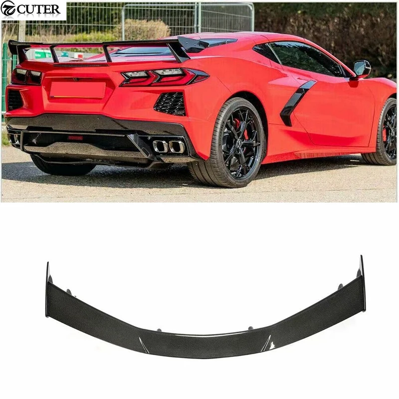 

C8 Dry Carbon Fiber Rear Spoiler Wing for Chevrolet Corvette C8 Car Styling 2020