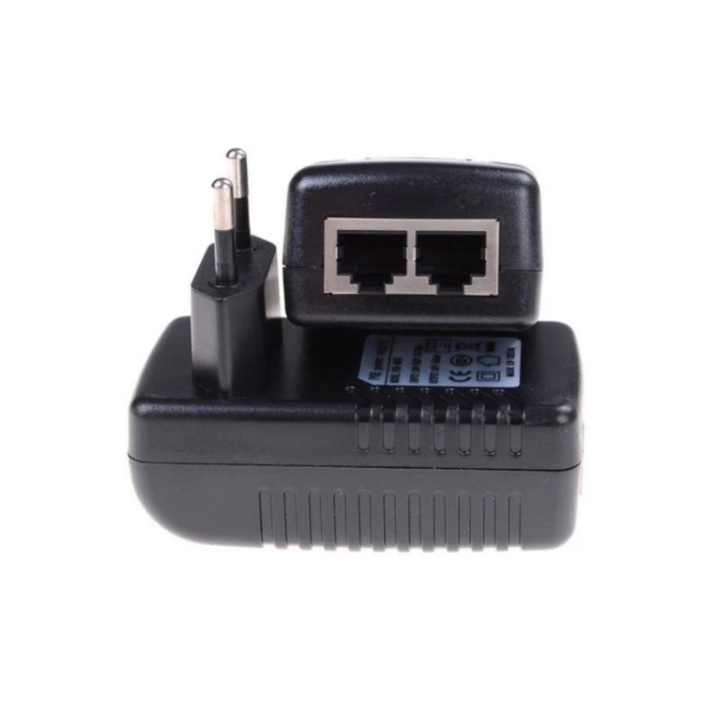 POE 48V 12V EU US UK ปลั๊กสำหรับกล้อง IP POE Ethernet Adapter กล้องวงจรปิดกล้อง