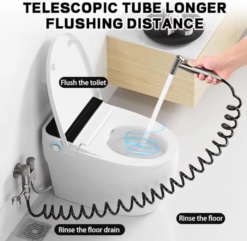 بخاخ بيديت - رذاذ نفاث للمرحاض، ضغط مياه قابل للتعديل، سهل التركيب - صنبور المرحاض، مرفق بيديت للمرحاض #2