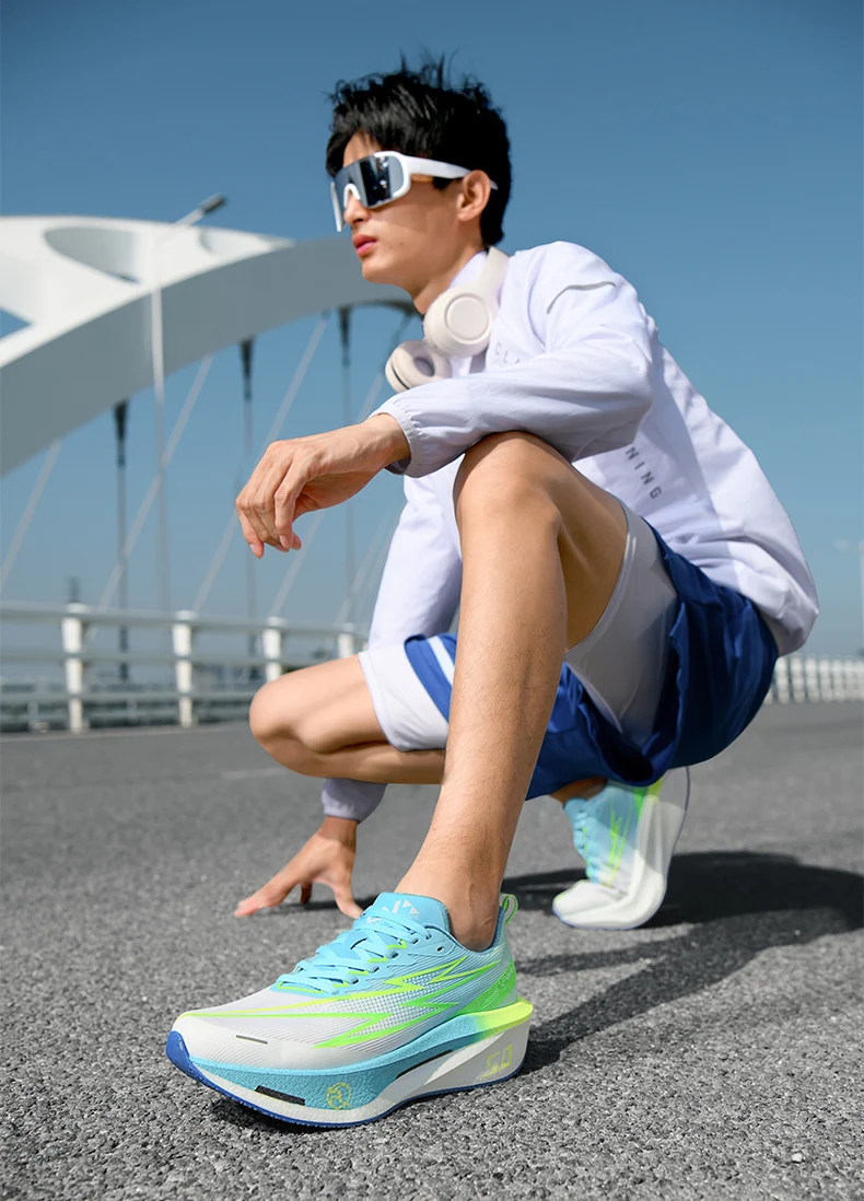 Laufschuhe mit Carbonplatte Spezial-Marathon-Schuhe für Herren Atmungsaktive Leichte Bequeme Rutschfeste Sneaker für Damen – Detail 13