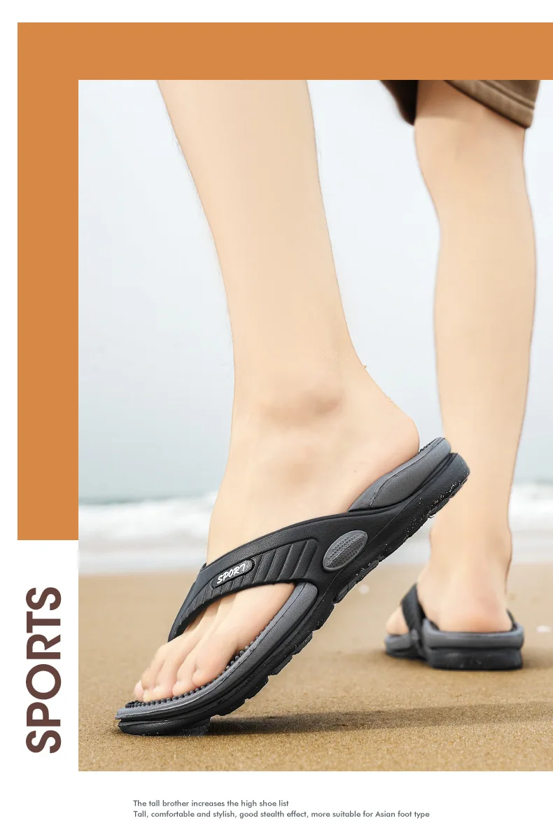Kontrastfarben, Massage, rutschfeste Flip-Flops, schnelltrocknend und bequem, Strandsandalen, Sommer-Flip-Flops, modische Hausschuhe. – Detail 18