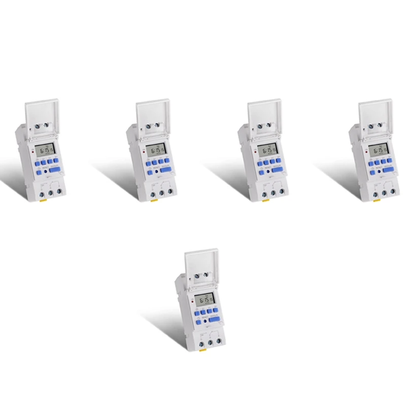 

Hot 5X SINOTIMER Electronic Timer, TM615-2 Timer Switch 7 Days 24 Hours Programmable LCD Time Relay-220V