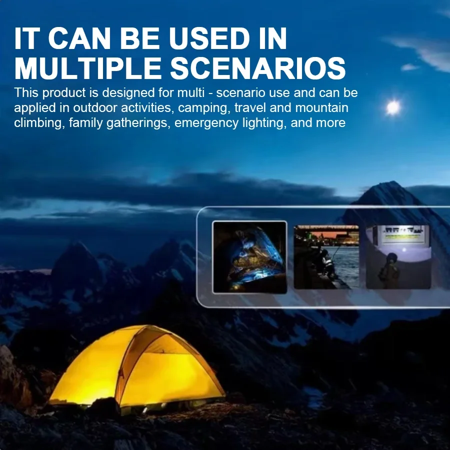 Mini LED Flashlight With COB Side Lights USB Rechargeable Torch Outdoor Portable Small Size Power Emergency Household Flashlight